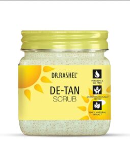 DR.RASHEL De-Tan Scrub For Face & Body (380 Ml) | Revitalizing Tan Removal || Cleanser,Dead Skin|| Blackhead Remover For Deep Exfoliation Scrub